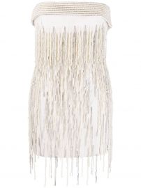 The Attico strapless embellished mini dress strapless embellished mini dress at Farfetch